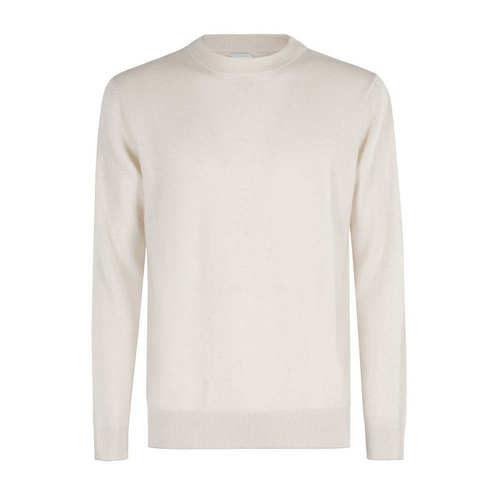 自营eleventyRegular Fit Beige Cashmere Crewneck Sweater - wh