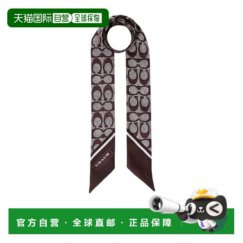 1h可退 香港直邮COACH 女士围巾 C2783YED AW2025 花色 尖头丝巾