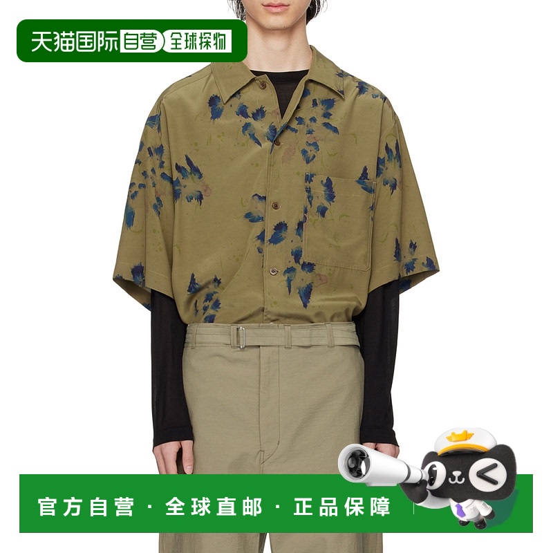 1h可退 香港直邮LEMAIRE 男士衬衫 SH1101LF1262MU075 SS2024 棕