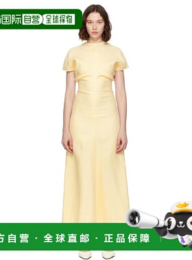 香港直邮潮奢 TOTÊME 女士 黑色 Slouch Waist Basketweave 连衣