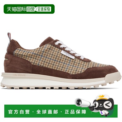 香港直邮Thom Browne 汤姆 布朗 男士 棕色 & 驼色 Gunclub Check