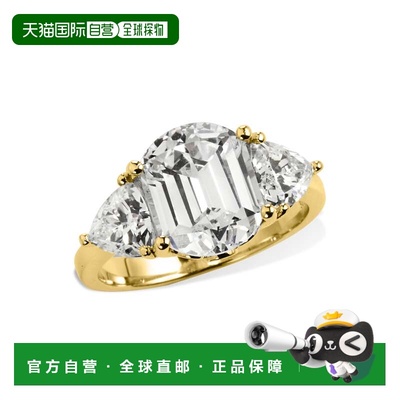 自营 savvy cie jewels 18K Vermeil Tycoon Cut 3 Stone 黄色 美