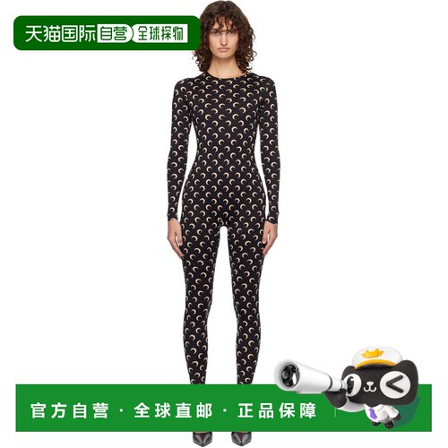 1h可退 香港直邮Marine Serre 女士 黑色 Recycled Jersey Moon