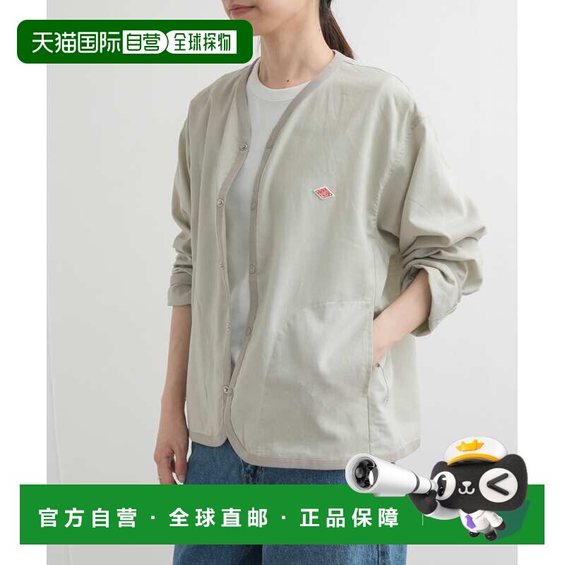 日本直邮Danton 女装 亚麻混纺 长袖开襟针织衫 【付后1h可退】