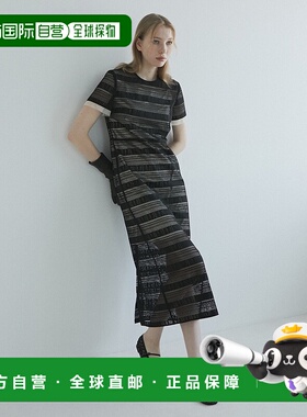 1h可退 日本直邮LE CIEL BLEU 女士蕾丝高腰连衣裙 27S65410