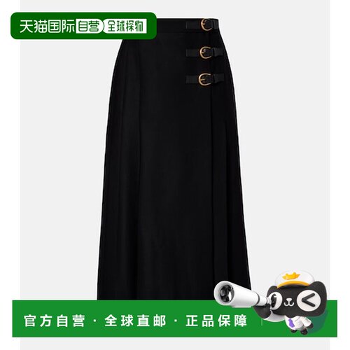 香港直邮Chloe 蔻依 女士 褶裥初剪羊毛中长半身裙