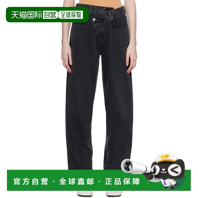 香港直邮AGOLDE 女士 黑色 Criss Cross 牛仔裤 A097C1157