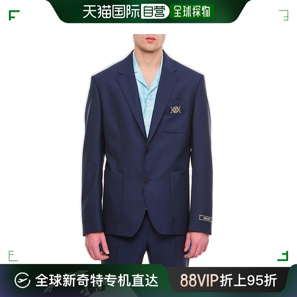 香港直邮潮奢 versace 范思哲 男士 美杜莎头单排扣精裁西装外套