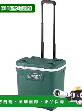 【日本直邮】科勒曼Coleman拉杆滚轮式 户外露营保冷箱28QT绿色