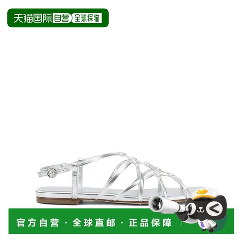 1h可退 香港直邮AEYDE 女士凉鞋 ANISALAMINATEDNAPPALEATHERSILV