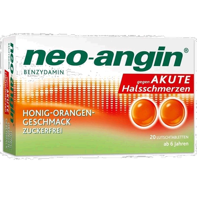 欧洲直邮德国药房 NEO ANGIN咽喉肿痛消炎止痛含片 蜂蜜橘子味无2