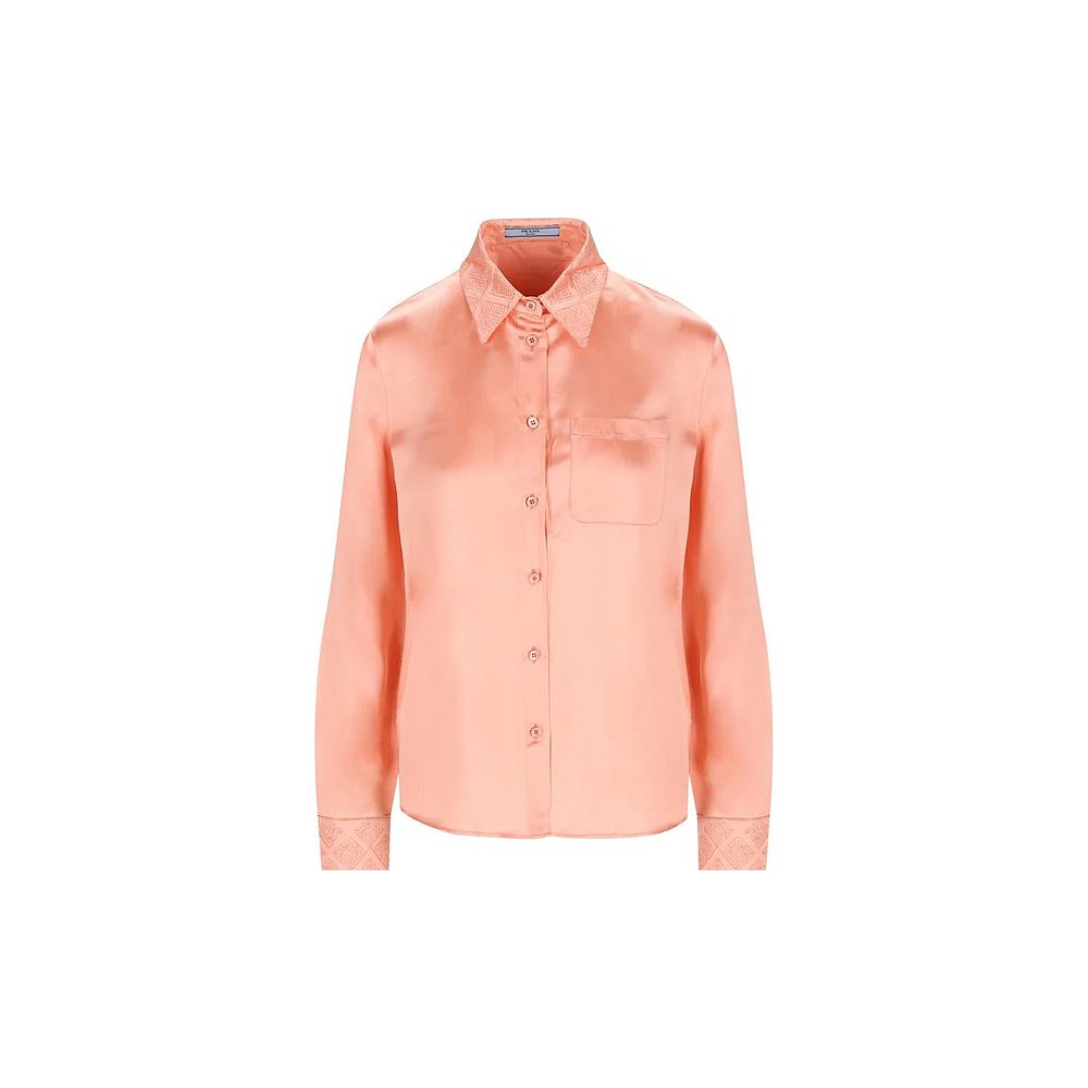 PRADA 女士衬衫 P461IR17UDF0311AI25 AW2025 橙色