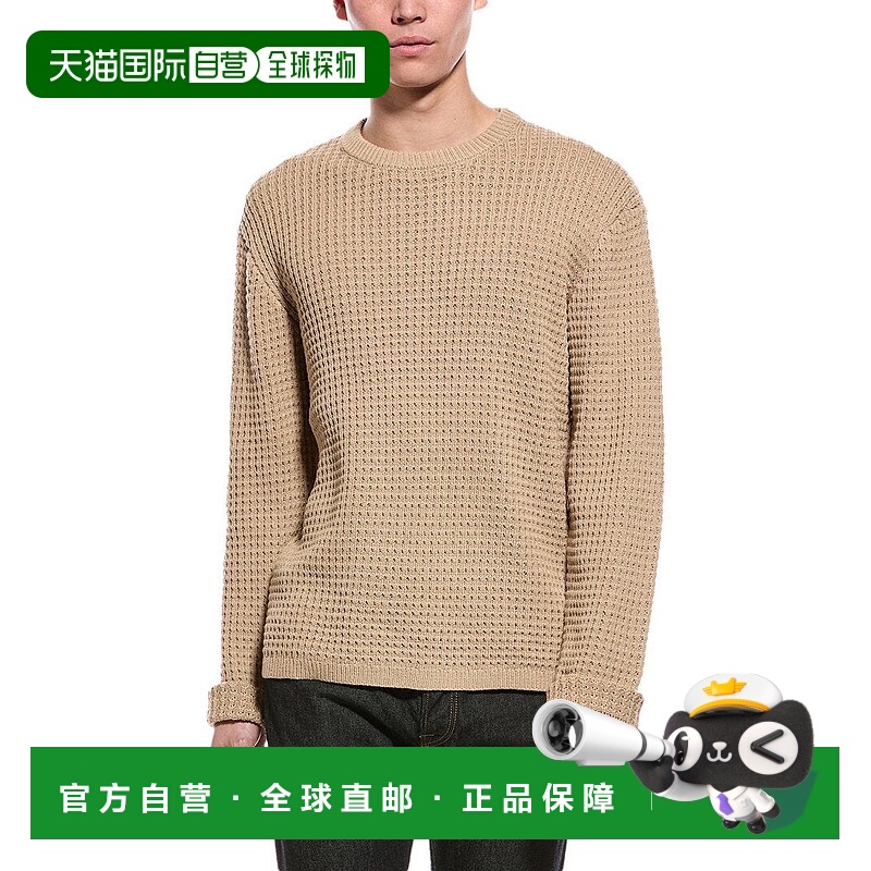 自营Slate & Stone Waffle Knit Wool-Blend Crewneck Sweater -