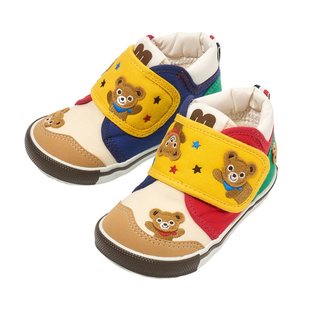 日本直邮MIKIHOUSE小熊捉迷藏鞋二段刺绣儿童学步鞋13-9316-498