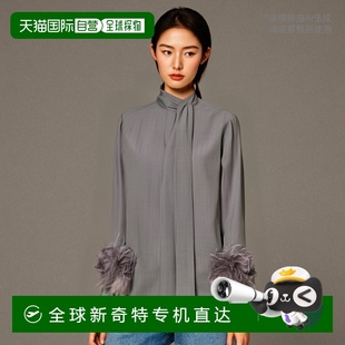 AW2024 1h可退 BAB6P58M4153 香港直邮VALENTINO 灰色 女士衬衫