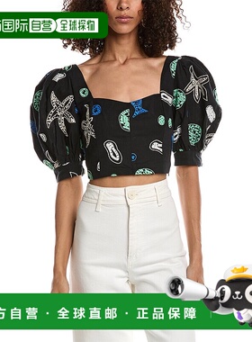 自营 RHODE Ara短袖上衣-蓝色 美国奥莱直发新款