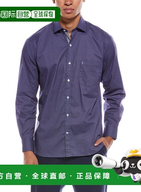 自营TailorByrd钻石奖章衬衫-蓝色 美国奥莱直发男装