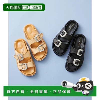 1h可退 日本直邮ORiental TRaffic 女士大饰扣舒适拖鞋 31225凉鞋