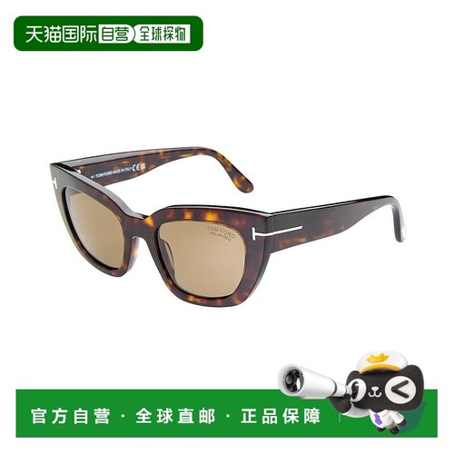 自营Tom Ford女式雅典娜53mm偏振太阳镜-棕色 美国奥莱直发