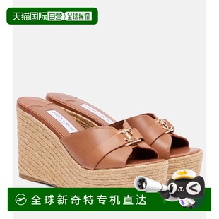 Leda 周仰杰 女士 皮质防水台坡 100 香港直邮Jimmy 1h可退 Choo