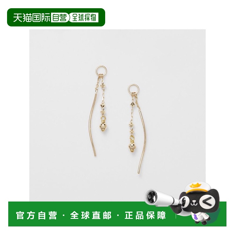 日本直邮日潮 agete 阿卡朵 K10耳环挂饰吊坠钻石耳钉蛋白石流苏