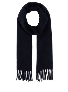 潮奢 Prada 普拉达 女士 午夜蓝羊绒围巾 1FS001076F0008