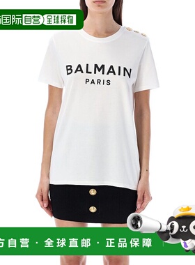 香港直邮BALMAIN 女士T恤 BF1EF005BB02GAB SS2025 白色