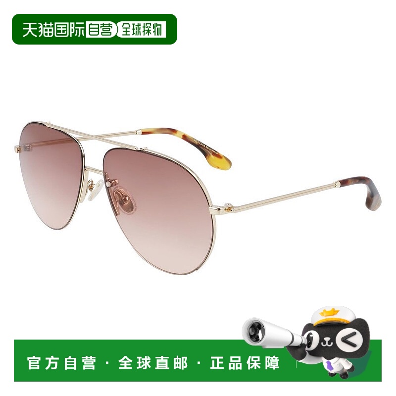 自营Victoria Beckham Metal Women's Sunglasses - gold 美国奥
