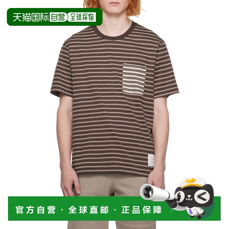 香港直邮Thom Browne 徽标圆领T恤 MJS222AJ0087短袖针织