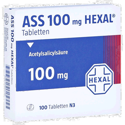 欧洲直邮德国药房赫素Hexal乙酰水杨酸100mg心脑血栓溶血药片100