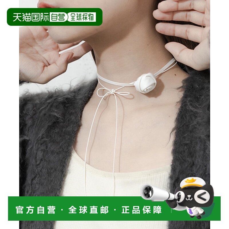 1h可退 日本直邮SMELLY 女士 立体玫瑰吊坠锁骨项链 SM462PF054