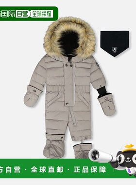 自营 deux par deuxOne Piece婴儿原创蓬松雪服灰色-灰色 美国奥