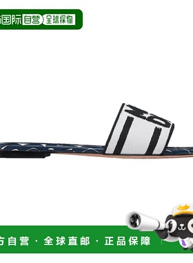 1h可退 香港直邮DIOR 迪奥 女士 徽标拖鞋 KCO109EZOS black黑色