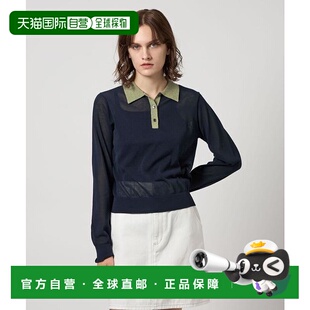 1h可退 日本直邮Steven Alan 条纹polo衫羊毛针织衫长袖羊毛衫