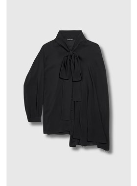 潮奢 Balenciaga 巴黎世家 女士 围巾领衫(黑色) 839280TIN13