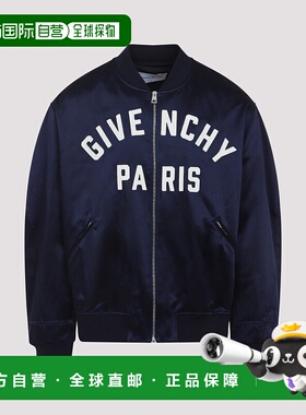 香港直邮GIVENCHY 男士夹克 BM01E01610410 AW2025 蓝色 Logo bom