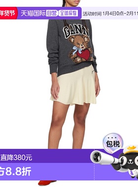 香港直邮Ganni 松紧腰半身裙 K2419高端显瘦时尚减龄小众流行百搭