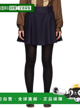 1h可退 香港直邮潮奢 Edward Cuming 女士 海军蓝 Reversed 短裙
