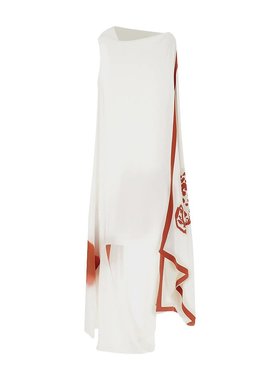 Salvatore Ferragamo 不对称印花连衣裙 13C367