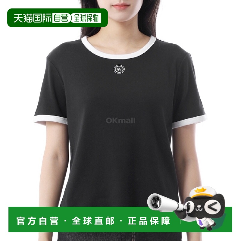 韩国直邮Sporty&Rich SRHWC Ringer T 恤 - 黑色 (TO081622305BA0