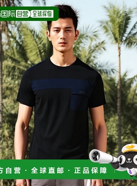 香港直邮HERNO 男士T恤 JG000233U520039300 SS2025 黑色 圆领短T