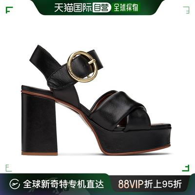 香港直邮潮奢 SEE BY CHLOÉ 女士 黑色 Lyna Platform 凉鞋 SB360