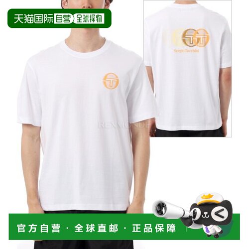 韩国直邮Sergio Tacchini TENDA T恤（STS24M50819-亮白色/橘色）