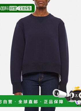 1h可退 香港直邮Sacai 女士 拼接卫衣 SCW232 blue蓝色 舒适时尚