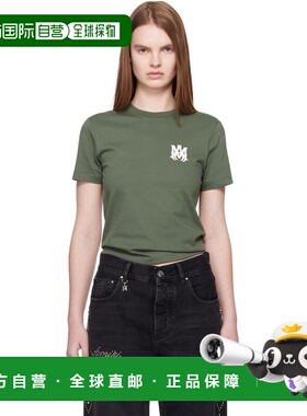 1h可退 香港直邮AMIRI 女士 绿色 MA Core Logo T 恤 AWTOJR1033S