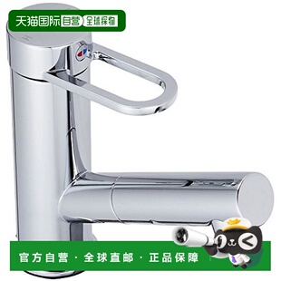 日本直邮TOTO家用盥洗室洗手台抽拉式可伸缩水龙头银色冷热水双管