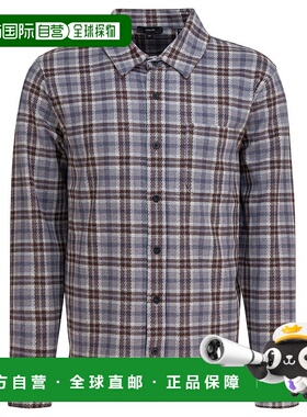 1h可退 香港直邮VINCE 男士 衬衫 M06629851A grey灰色 舒适时尚