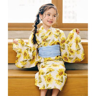 1h可退 日本直邮apres les cours儿童女孩两穿式浴衣套装 V375906