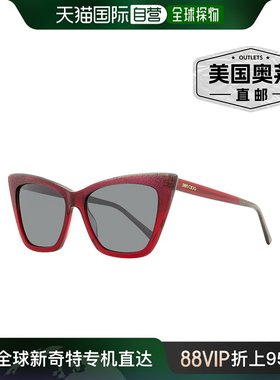 Jimmy Choo 女士猫眼太阳镜 Lucine DXLT4 红色闪光 55 毫米 - dx