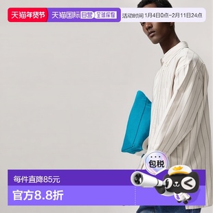 日本直邮Uniqlo Oxford 条纹宽松长袖衬衫 480802优衣库